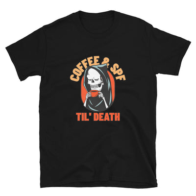 ButFirstSkin Coffee And SPF Till Death T-Shirt Black / S