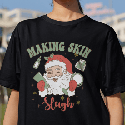 ButFirstSkin Making Skin Sleigh Christmas T-Shirt Black / S