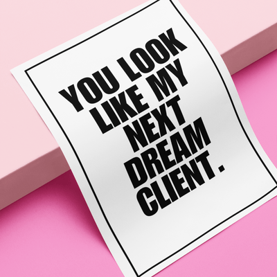 ButFirstSkin You Look Like My Next Dream Client Poster