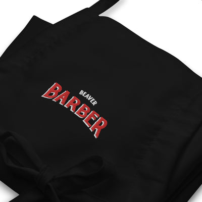 ButFirstSkin Beaver Barber Embroidered Apron