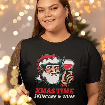 ButFirstSkin Christmas Time Skincare & Wine T-Shirt S