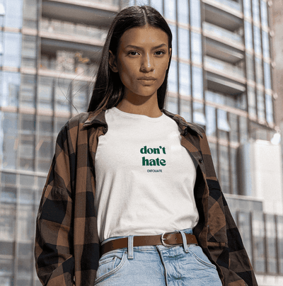 ButFirstSkin Don't Hate Exfoliate Embroidered T-Shirt