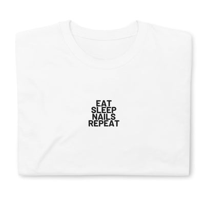 ButFirstSkin Eat Sleep Nails Repeat T-Shirt White / S