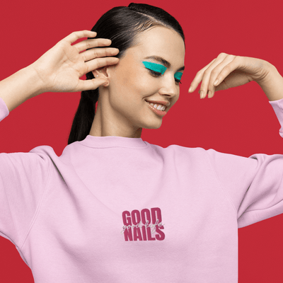 ButFirstSkin Good Nails Good Life Embroidered Sweatshirt