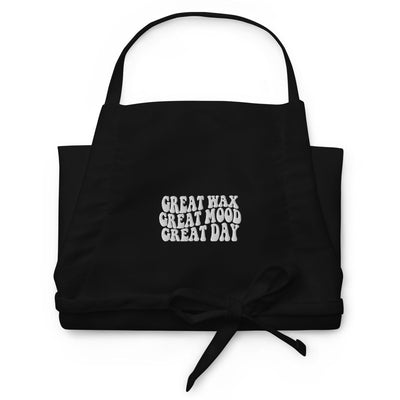 ButFirstSkin Great Wax Great Mood Great Day Embroidered Apron