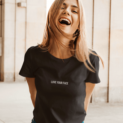 Love Your Face Embroidered T-Shirt S | ButFirstSkin