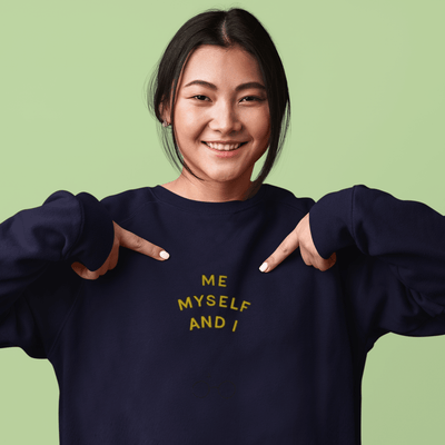 Me Myself & I Embroidered Sweatshirt S | ButFirstSkin