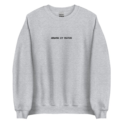 ButFirstSkin Sweater SPF Weather Embroidered Sweatshirt