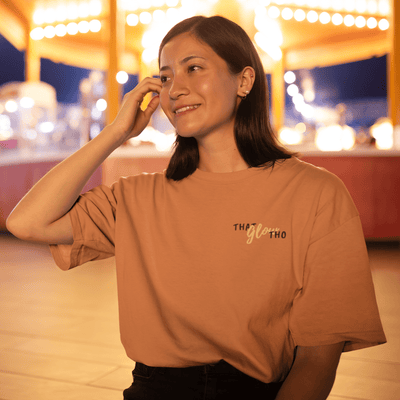 That Glow Tho Embroidered T-Shirt Burnt Orange / S | ButFirstSkin