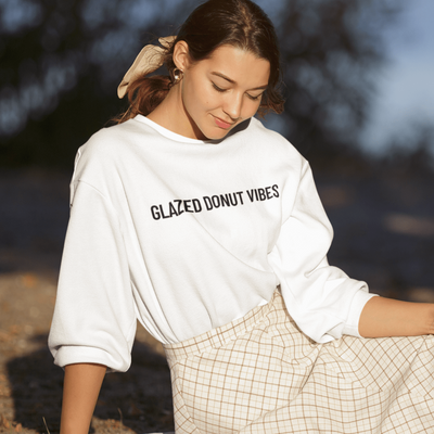 Glazed Donut Vibes Sweatshirt White / S | ButFirstSkin