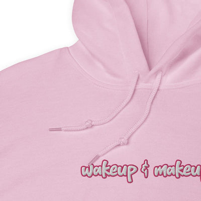 Wakeup & Makeup Embroidered Hoodie | ButFirstSkin